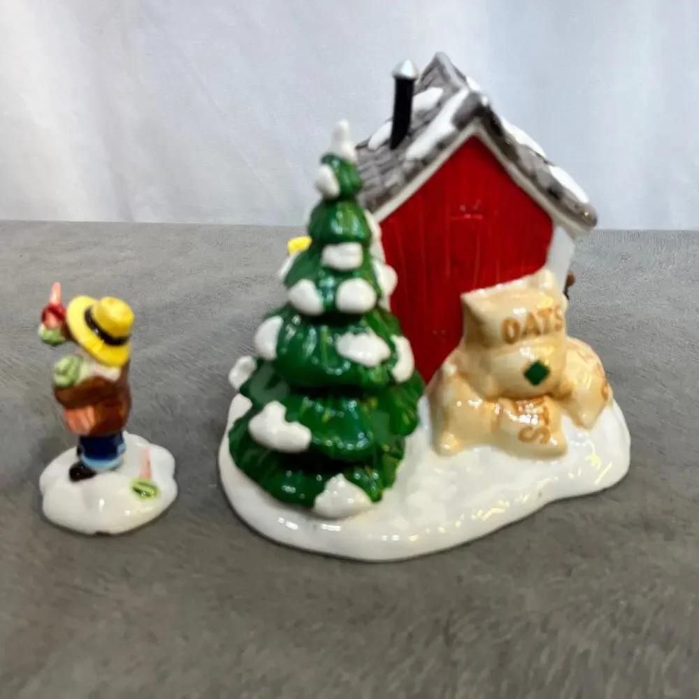 Dept 56 Pint-Size Pony Rides Snow Village Building & Boy Figure Only No Horse
